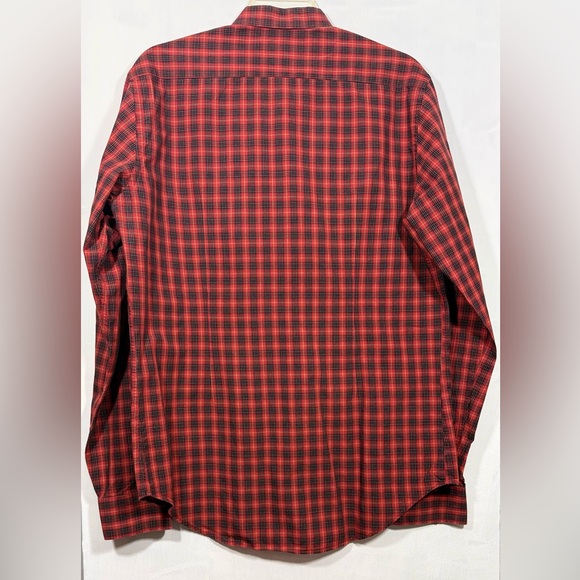 Zara Red and Black Plaid Men's Shirt Size    Large - Picture 5 of 7